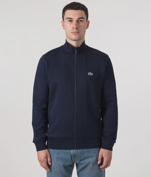 Brushed Fleece Track Top in Navy | Lacoste | EQVVS | Model Video