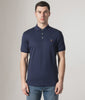 Polo Ralph Lauren Custom Slim Fit Interlock Polo Shirt in core 006 French Navy at EQVVS Menswear. Model video.