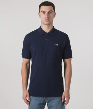 Classic Fit L1212 Croc Logo Polo Shirt in Navy. | Lacoste | Shot at EQVVS | Model Video