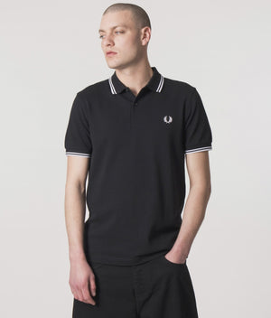 Twin-Tipped-Fred-Perry-Polo-Shirt-Black-Fred-Perry-EQVVS-Model-Shot