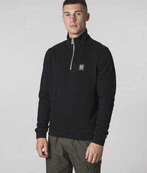 Belstaff-Quarter-Zip-Sweatshirt-Black-Belstaff-EQVVS-Model-Video