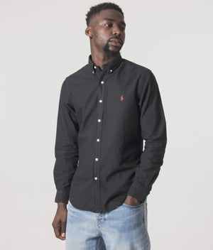 Slim-Fit-Long-Sleeve-Sport-Shirt-Polo-Black-Polo-Ralph-Lauren-EQVVS-Model-Video