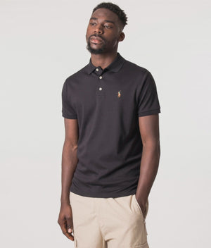 Custom-Slim-Fit-Interlock-Polo-Shirt-Polo-Black-Polo-Ralph-Lauren-EQVVS-Model-Videos