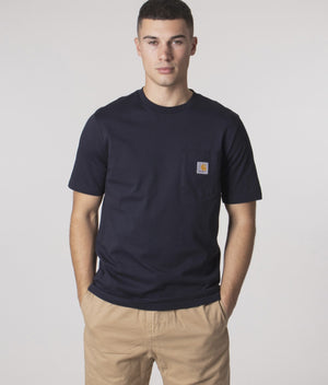 Pocket T-Shirt in Dark Navy by Carhartt WIP. EQVVS Model Video.
