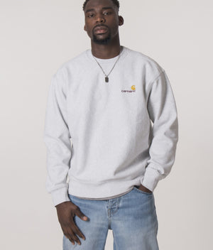 Relaxed-Fit-American-Script-Sweatshirt-Ash-Heather-Carhartt-WIP-EQVVS-Model-Video