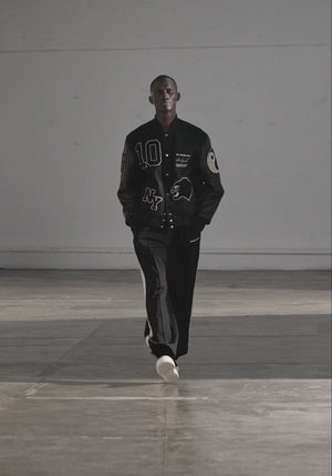 Black Patch Varsity Jacket MKI Miyuki Zoku. Video. 