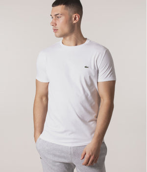 Pima-Cotton-Croc-Logo-T-Shirt-White-Lacoste-EQVVS-Model-Video