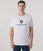 Belstaff Signature T-shirt in White at, 100% Cotton at EQVVS Menswear. Front Model Video.