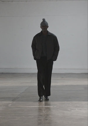 Insulated Loft Rider Jacket in Black by MKI MIYUKI ZOKU at EQVVS. Catwalk Video. 