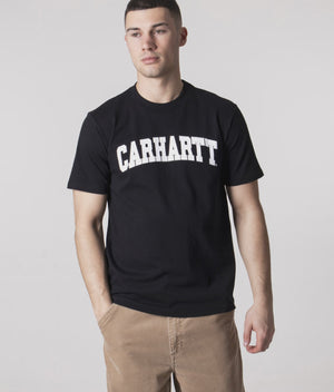 University-T-Shirt-Black/White-Carhartt-WIP-EQVVS-Model-Video
