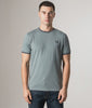Fred Perry Twin Tipped T-Shirt in Stockport Blue/Navy/Navy at EQVVS Menswear. Model Video.
