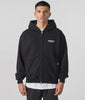 Represent Owners Club Zip Through Hoodie in Black at EQVVS Menswear. Model video.