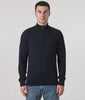 Quarter-Zip-Cotton- Knit-Navy-Barbour-Lifestyle-EQVVS-Front-Model-video