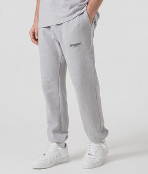 REPRESENT Owners Club Joggers in Ash Grey at EQVVS Menswear. Model video.