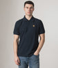 Belstaff Polo Shirt in Dark Ink Blue at EQVVS Menswear. Model video.
