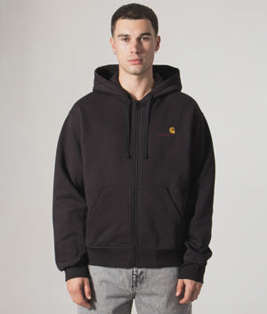 Relaxed Fit American Script Zip Through Hoodie