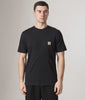 Carhartt WIP Pocket T-Shirt in Black at EQVVS Menswear. Model video.