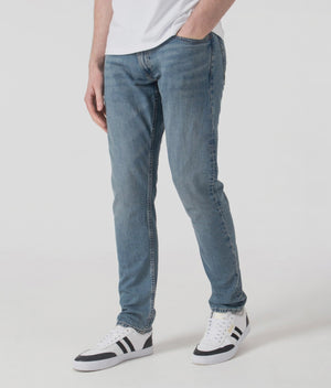 Polo Ralph Lauren Parkside Tapered Jeans in Dixon Stretch blue at EQVVS Menswear. Model video.