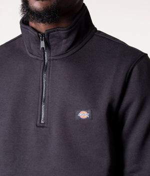 Oakport-Quarter-Zip-Sweatshirt-Black-Dickies-EQVVS