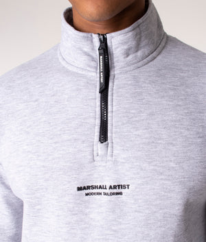 Quarter-Zip-Siren-Sweatshirt-Core-Grey-Marl/Black-Zip-Marshall-Artist-EQVVS