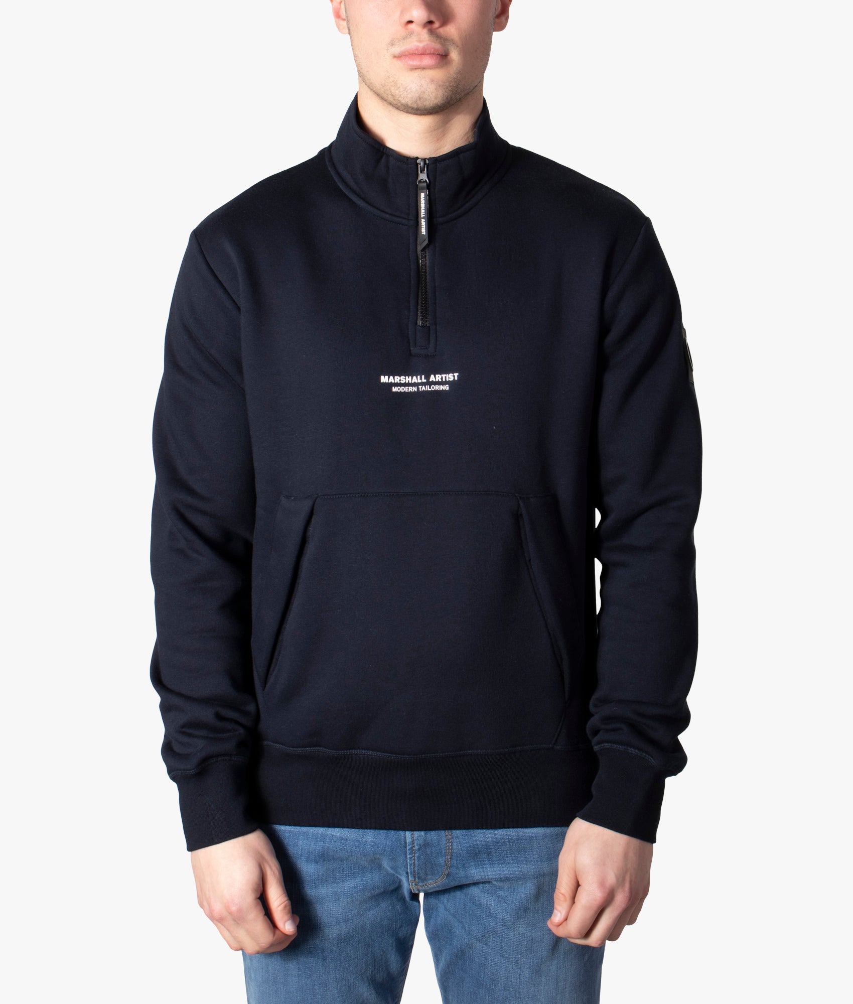 Quarter-Zip-Siren-Sweatshirt-Core-Navy-Marshall-Artist-EQVVS 