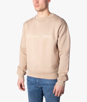 Relaxed-Fit-Santiago-Crew-Neck-Sweatshirt-Light-Truffle-Marshall-Artist-EQVVS