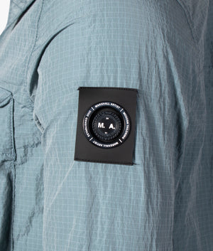 Multi Pocket Ripstop Overshirt in Flint Blue, Marshall Artist, EQVVS, Detail Model