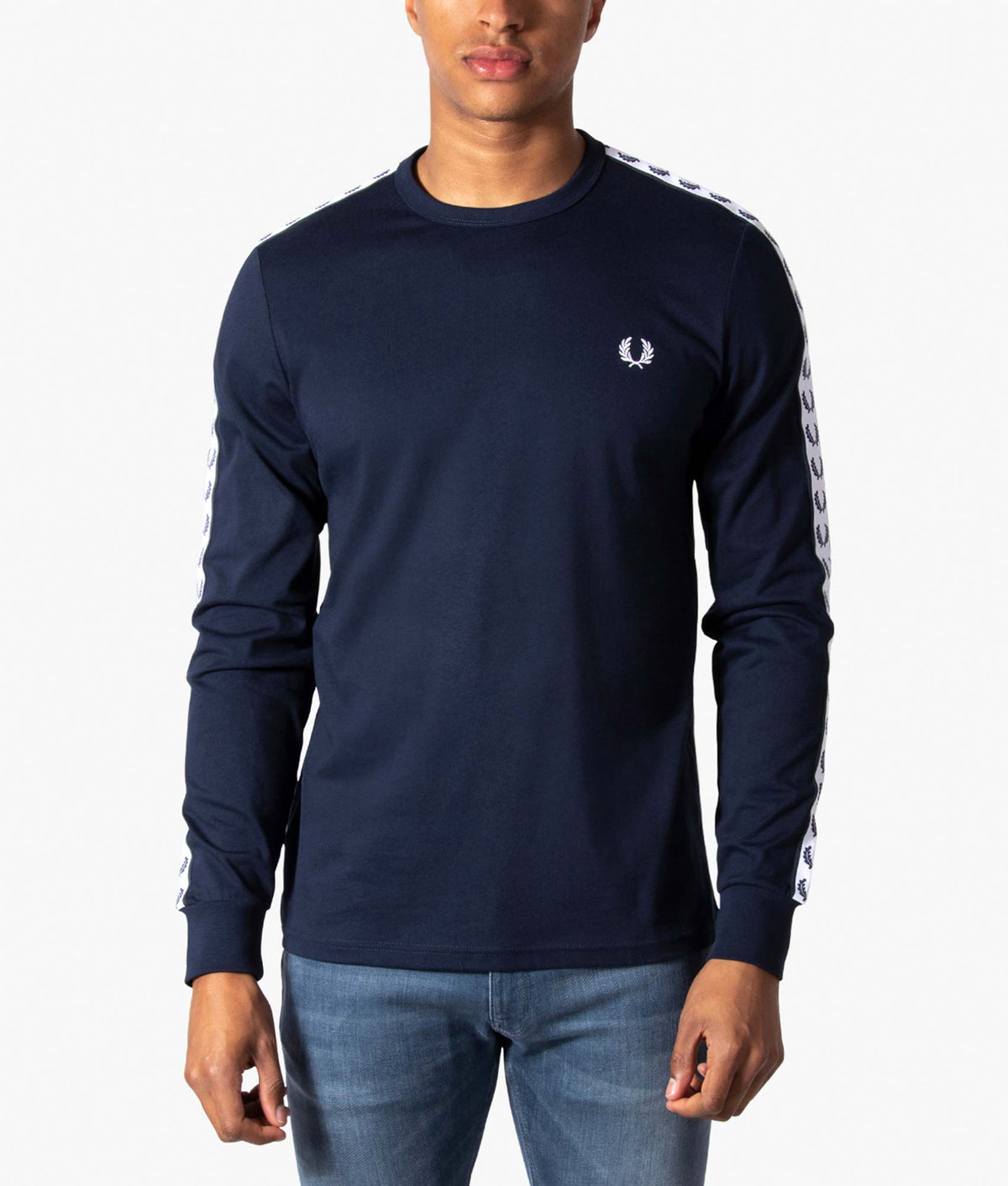 Long-Sleeve-Taped-Ringer-T-Shirt-Carbon-Blue-Fred-Perry-EQVVS