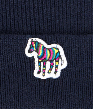 Zebra-Logo-Beanie-Hat-Navy-PS-Paul-Smith-EQVVS