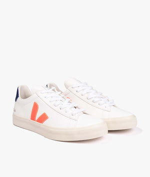 Campo-Chromefree-Trainers-Extra-White/Orange-Fluo+Cobalt-VEJA-EQVVS