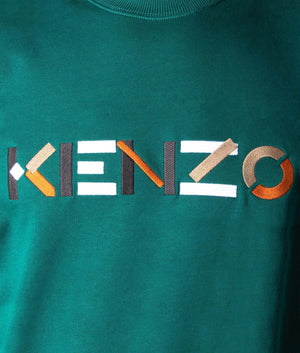Logo-Multicolour-Oversize-Sweat-Duck-Blue-Kenzo-EQVVS