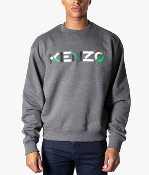 Logo-Multicolour-Oversize-Sweat-Misty-Grey-Kenzo-EQVVS