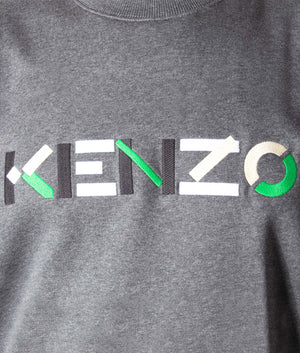 Logo-Multicolour-Oversize-Sweat-Misty-Grey-Kenzo-EQVVS