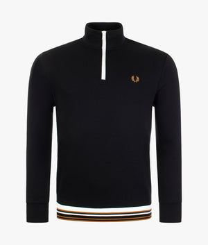 Contrast-Panel-Half-Zip-Sweat-Fred-Perry-EQVVS-Black