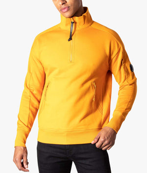 Diagonal-Raised-Fleece-Quarter-Zip-Lens-Sweatshirt-Desert-Sun-CP-Company-EQVVS