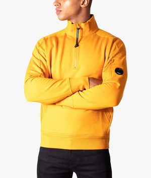 Diagonal-Raised-Fleece-Quarter-Zip-Lens-Sweatshirt-Desert-Sun-CP-Company-EQVVS