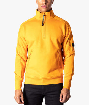Diagonal-Raised-Fleece-Quarter-Zip-Lens-Sweatshirt-Desert-Sun-CP-Company-EQVVS