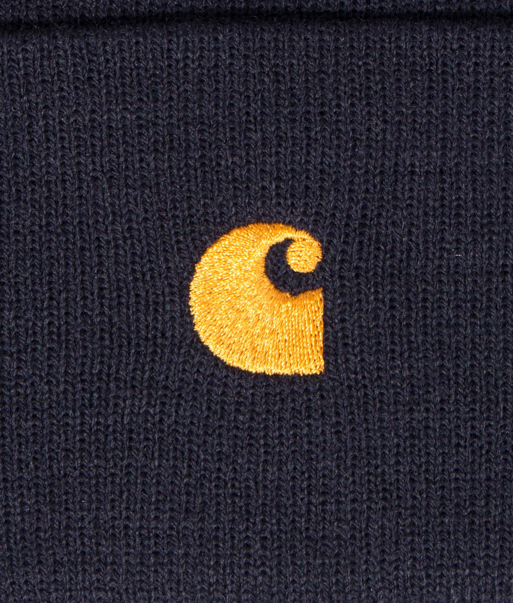Carhartt WIP Chase Beanie in Dark Navy at EQVVS Menswear.