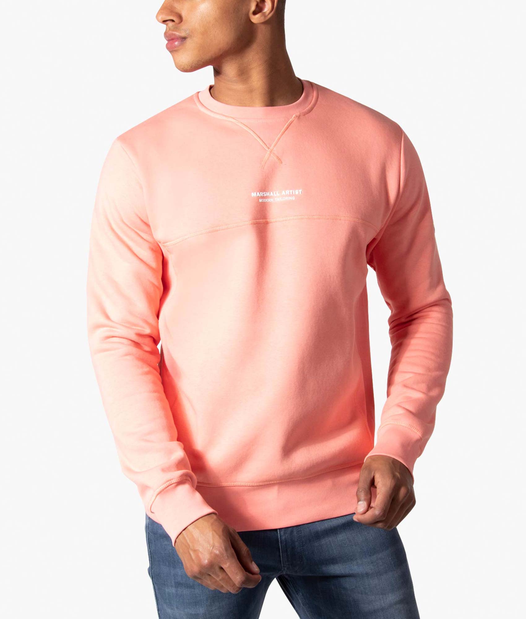 Siren-Crewneck-Sweat-Peach-Marshall-Artist-EQVVS