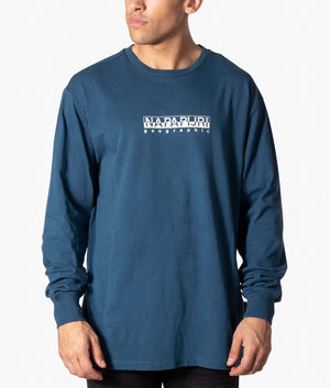 S-Box-Long-Sleeve-Top-Blue-French-Napapijri-EQVVS