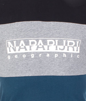 Sogy-Panel-Short-Sleeve-T-Shirt-Blue-French-Napapijri-EQVVS