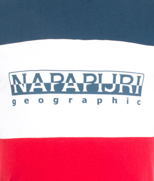 Sogy-Panel-T-Shirt-Red/Blue-Napapijri-EQVVS