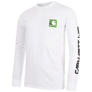 Relaxed Fit Long Sleeved Grid C T-Shirt