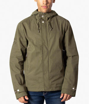 Pesca Hooded Zip Jacket Khaki Kiwi |Pretty Green EQVVS