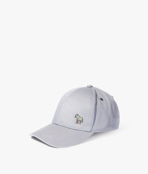 Zebra-Logo-Cotton-Baseball-Cap-Petrol-Grey-PS-Paul-Smith