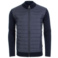 Zip Through Carn Baffle Hybrid Jacket: NY91 Navy 