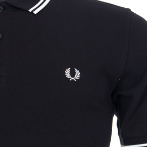 Twin-Tipped-Fred-Perry-Polo-Black/White-Fred-Perry-EQVVS