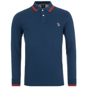 Long Sleeve Tipped Zebra Polo