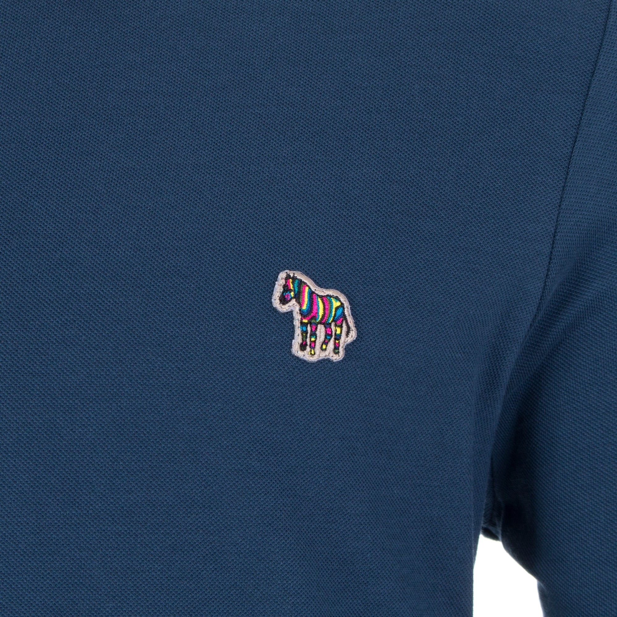 Regular Fit Long Sleeve Tipped Zebra Polo