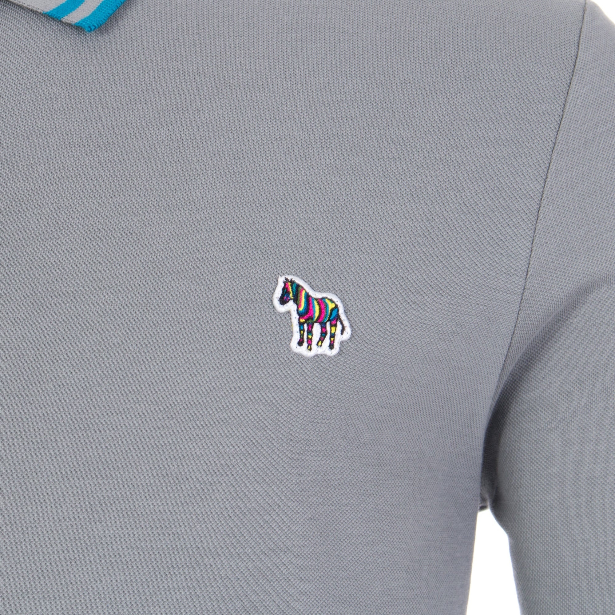 Regular Fit Long Sleeve Tipped Zebra Polo